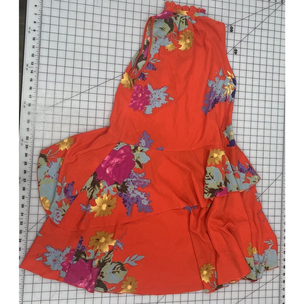 Mimi And Daphne S Sleeveless Floral Dress With Ruffles And Ruffle Collar I3 - Picture 7 of 7